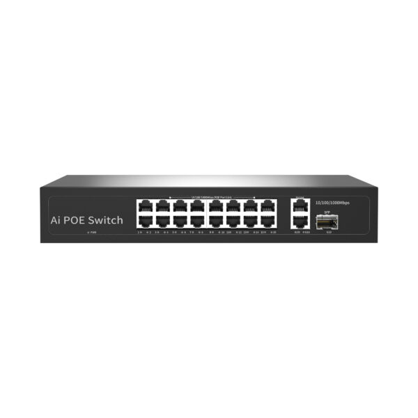 19-port full Gigabit unmanaged POE switch