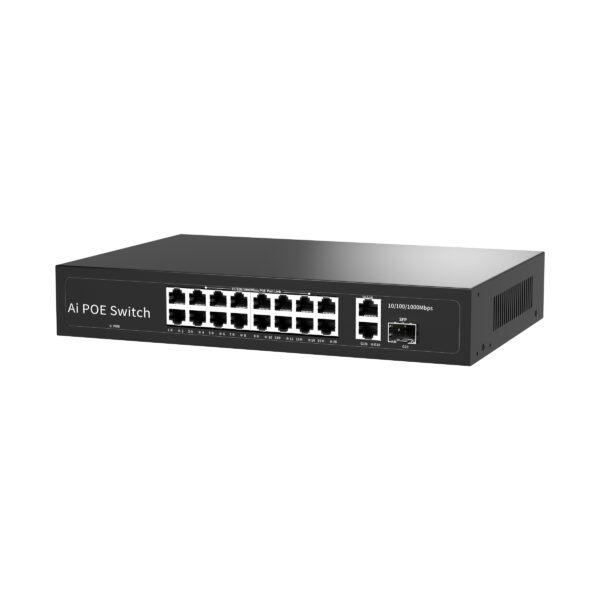 19-port full Gigabit unmanaged POE switch