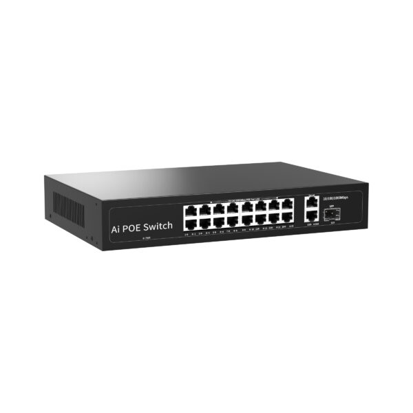 19-port full Gigabit unmanaged POE switch